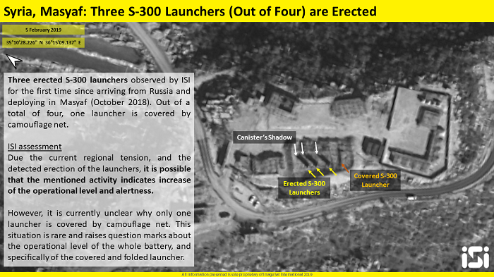 Satellite Images Show Erect S-300 Launchers at Syrian Base