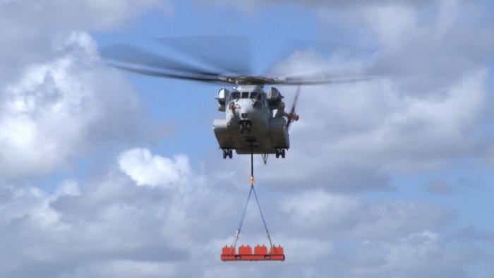 CH-53K Helicopter Completed an External Lift of a 36,000-Pound Payload