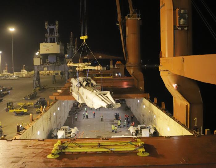 באניות לנמל אשדוד: מסוקי "יסעור" הובאו לישראל


