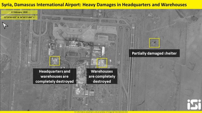 הלוויין חשף: הנזק מתקיפת נמל התעופה בדמשק

